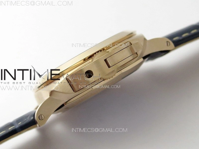 Pre Order PAM1114 RG VSF 1:1 Best Edition Blue Dial on Blue Leather Strap P.9010 Super Clone